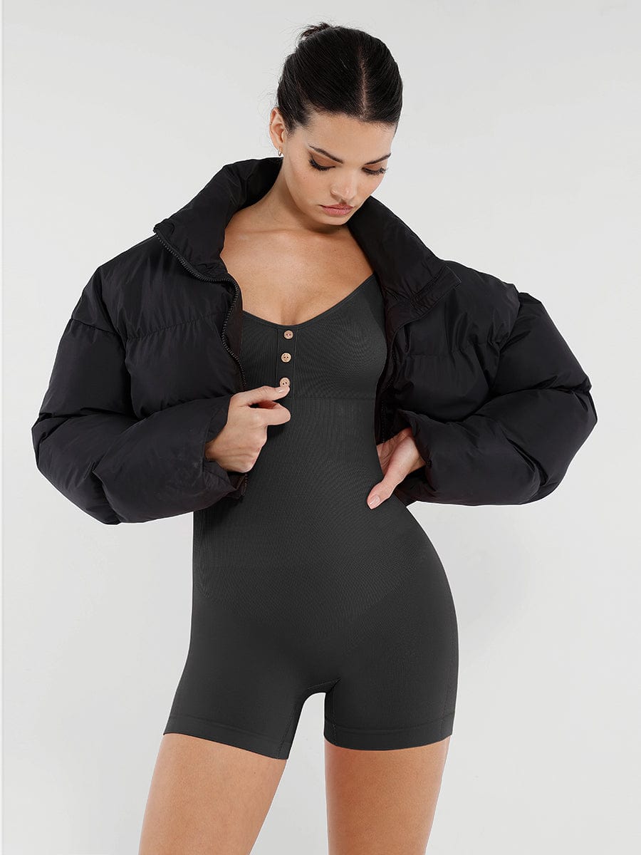 Snatched Seamless Shaping Jumpsuit Bust Support Butt Lifting