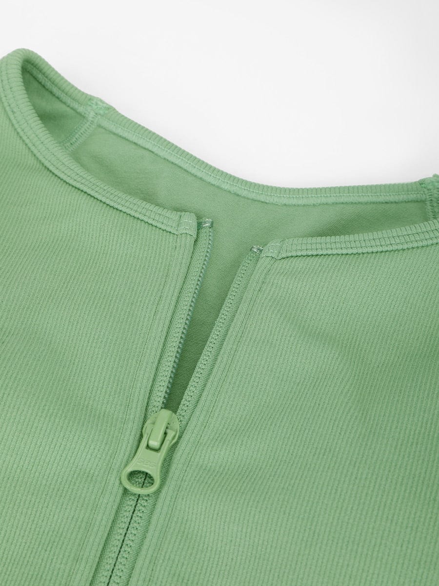 Snatched Seamless Zip Front Racerback Jumpsuit 2 In 1