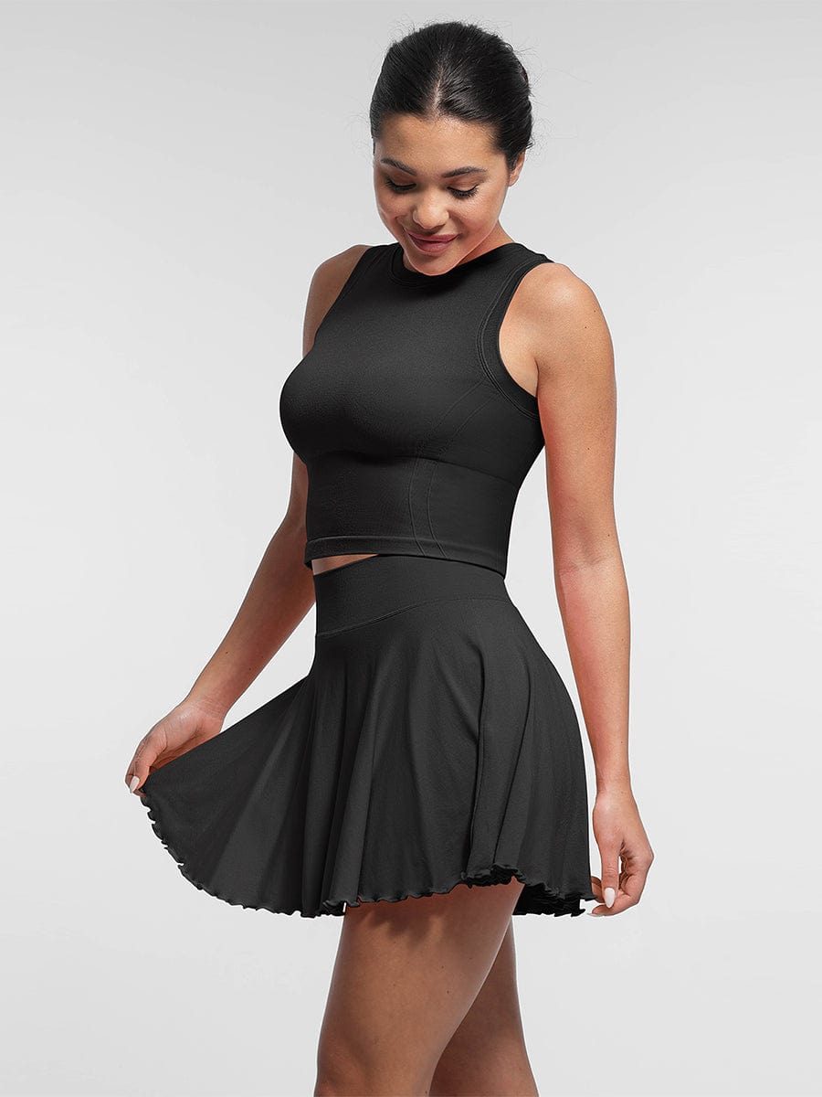 Snatched Athletic Skirt With Built In Shorts