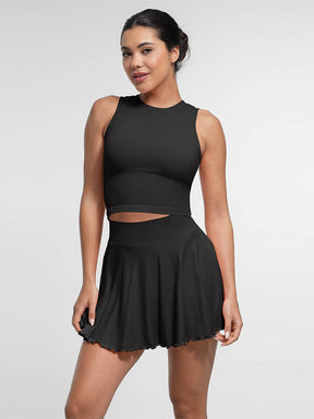 Snatched Athletic Skirt With Built In Shorts