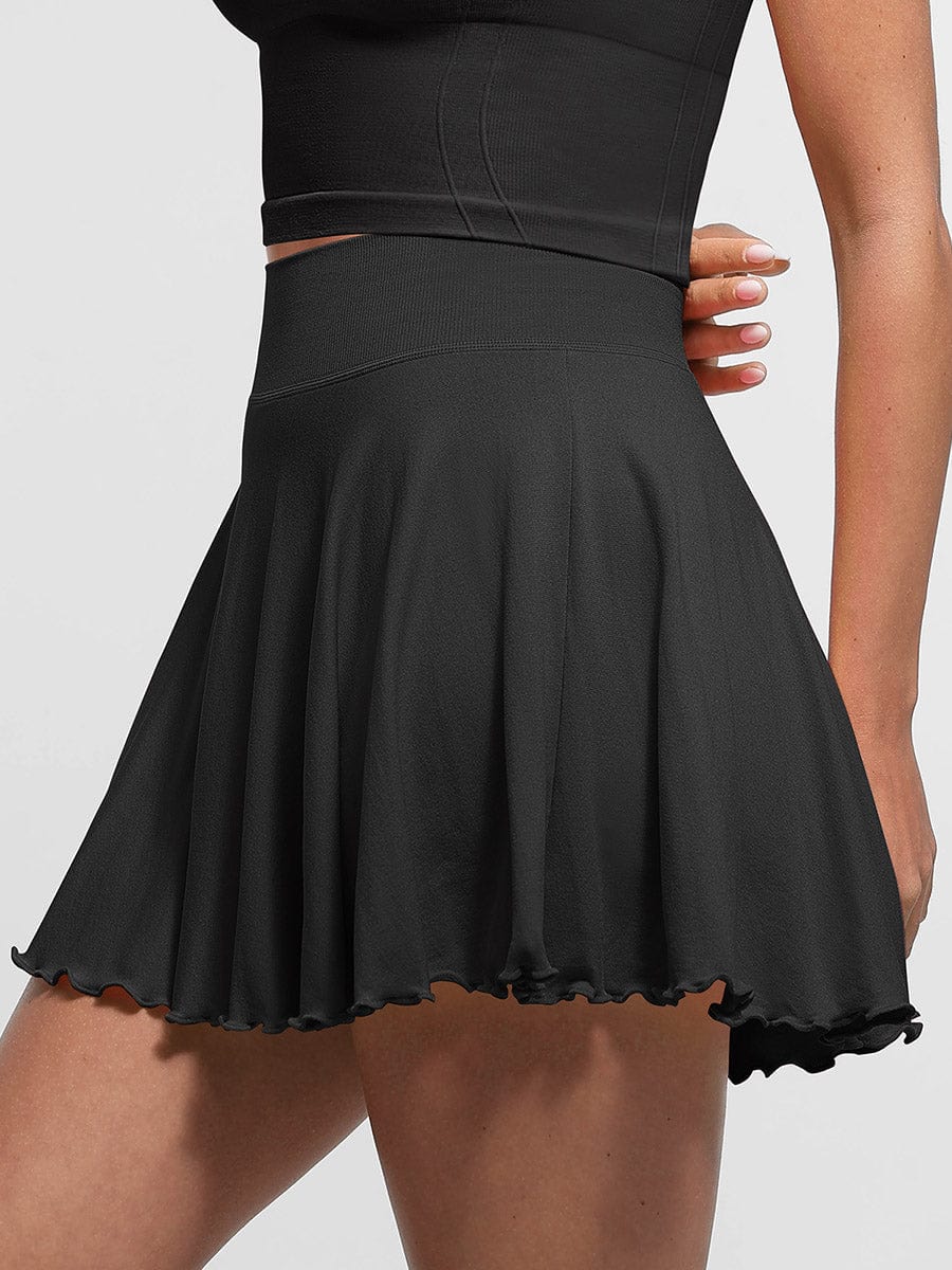 Snatched Athletic Skirt With Built In Shorts