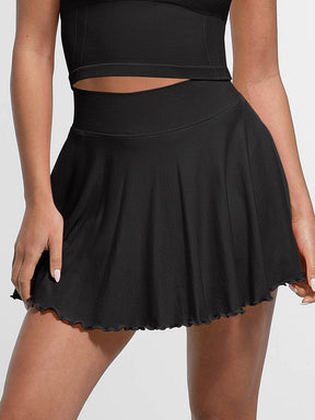 Snatched Athletic Skirt With Built In Shorts