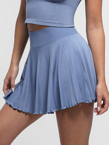 Snatched Athletic Skirt With Built In Shorts