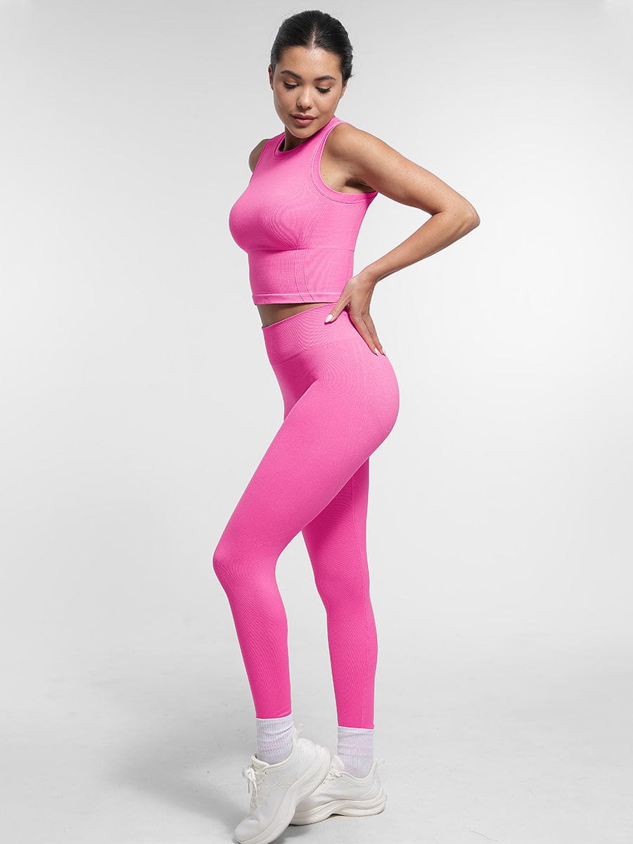 Snatched Seamless Gym Shorts High Waist Peach