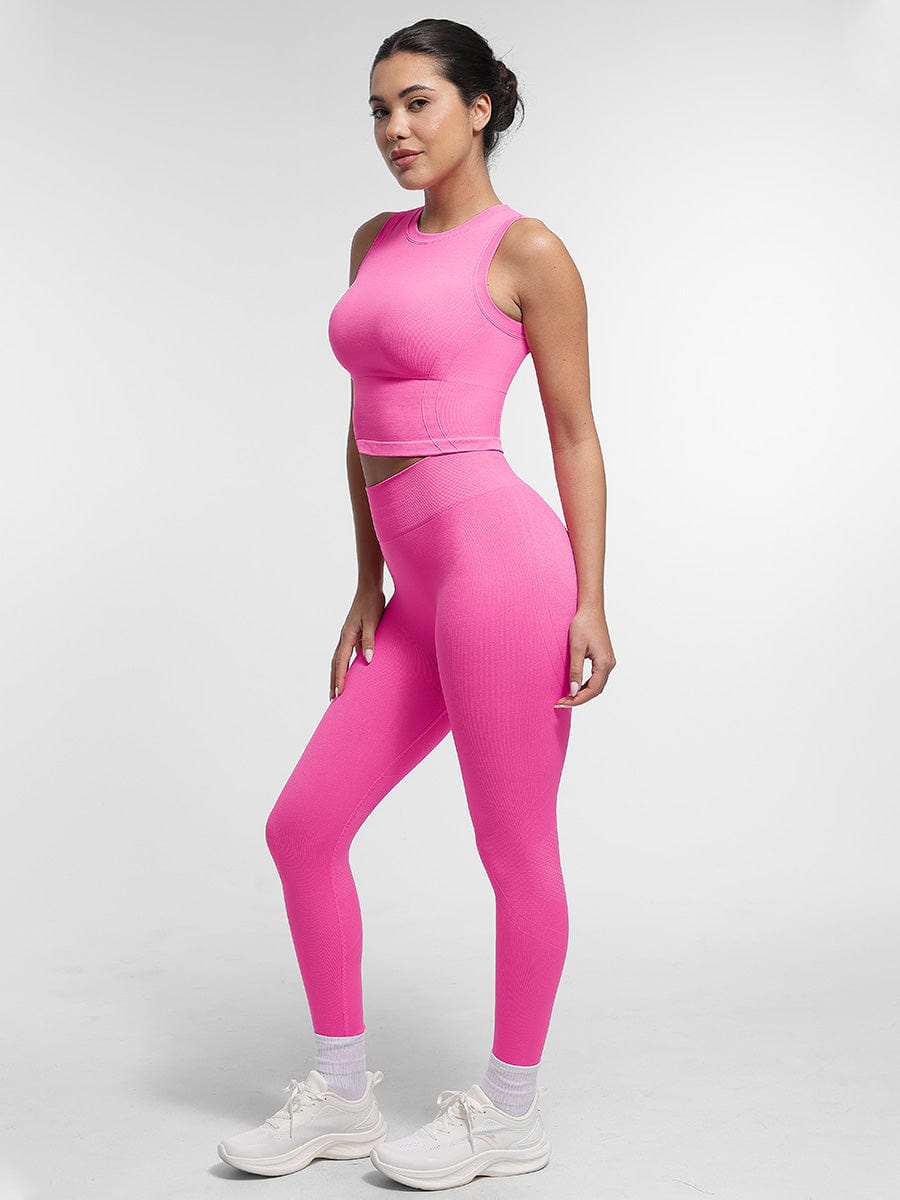 Snatched Seamless Gym Shorts High Waist Peach