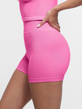 Snatched Seamless Gym Shorts High Waist Peach