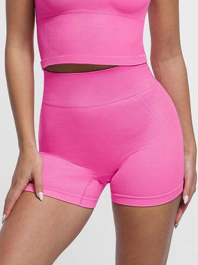 Snatched Seamless Gym Shorts High Waist Peach