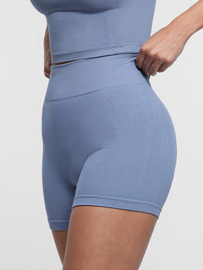 Snatched Seamless Gym Shorts High Waist Peach