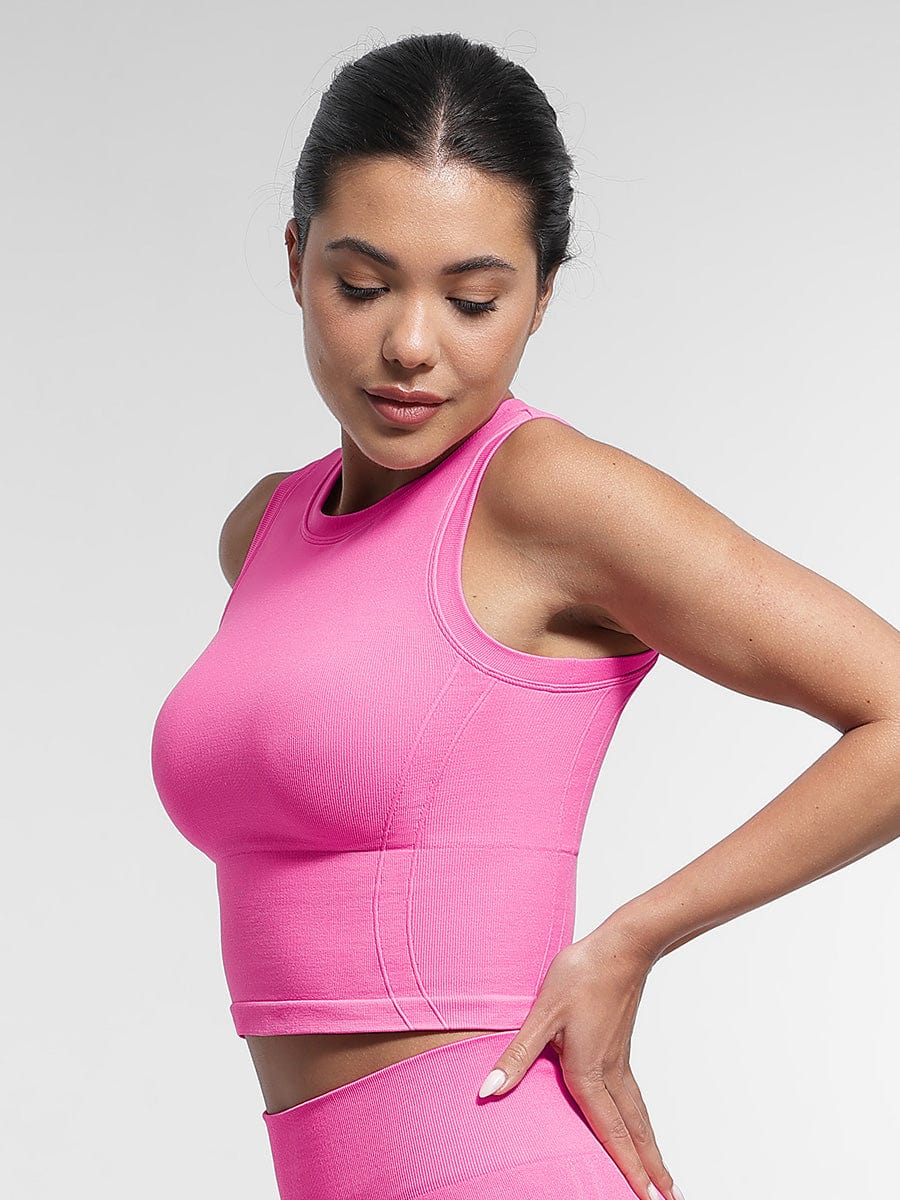Snatched Seamless Sports Top Built In Bra