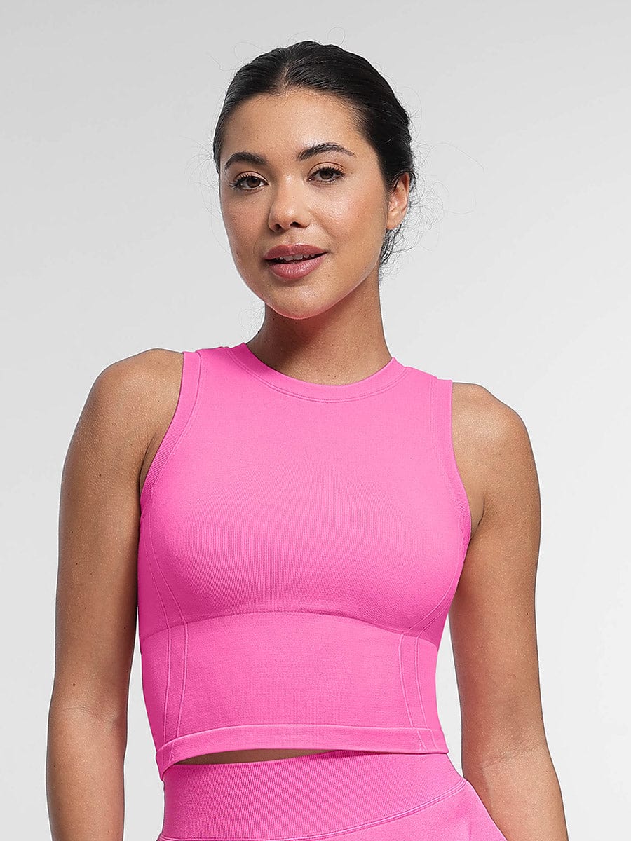 Snatched Seamless Sports Top Built In Bra