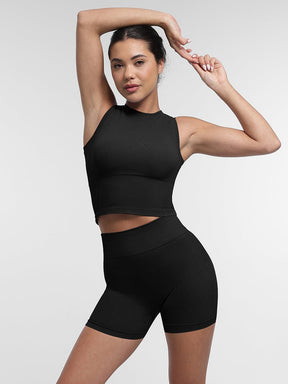 Snatched Seamless Gym Shorts High Waist Peach