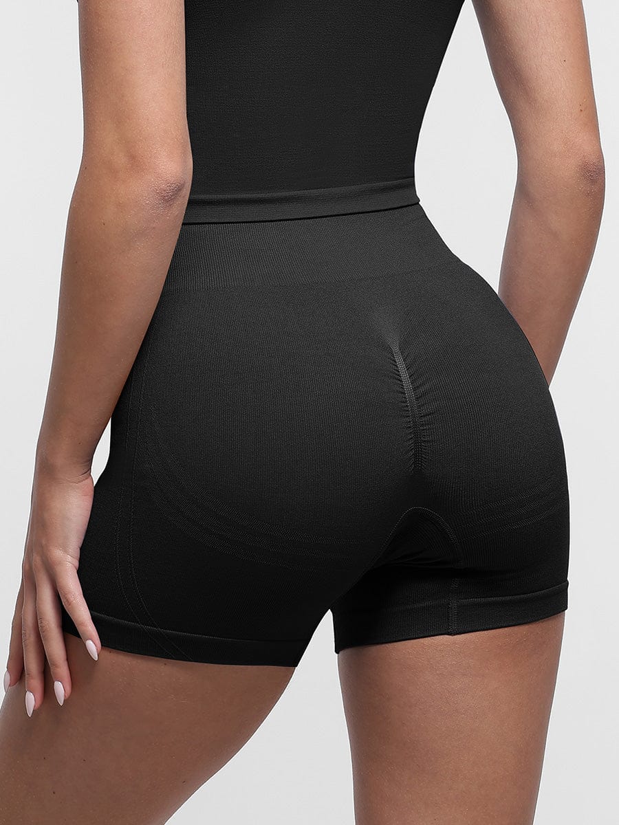 Snatched Seamless Gym Shorts High Waist Peach