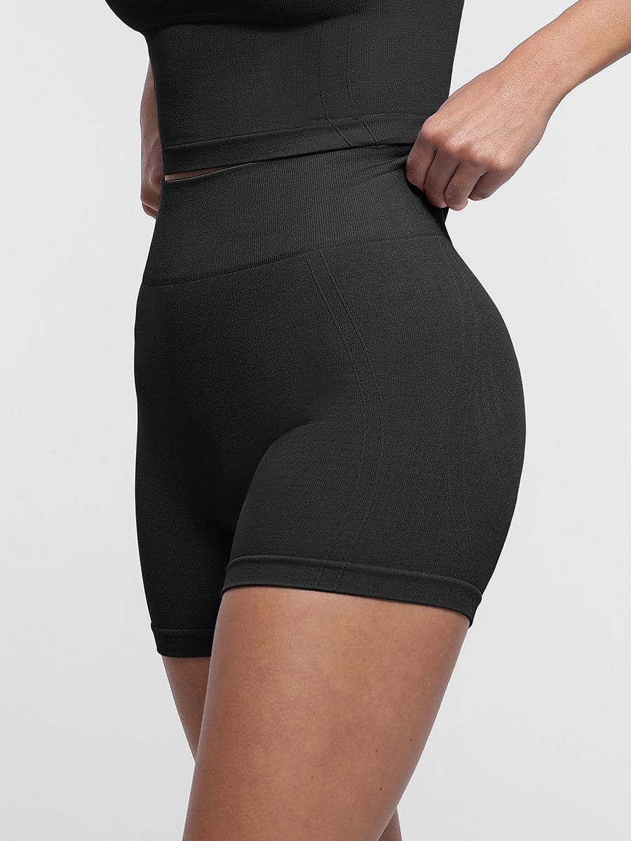 Snatched Seamless Gym Shorts High Waist Peach