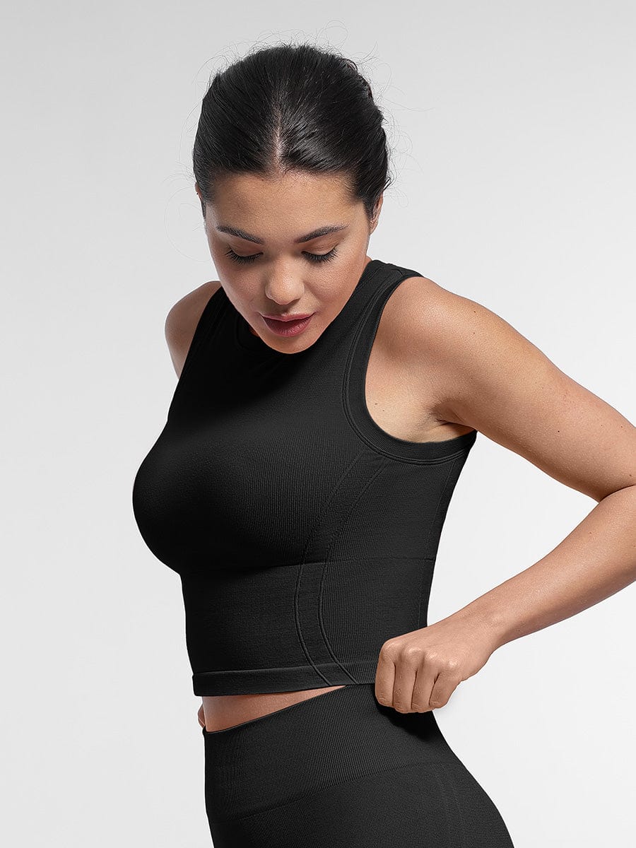 Snatched Seamless Sports Top Built In Bra