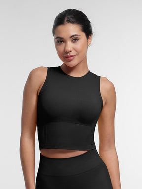 Snatched Seamless Sports Top Built In Bra