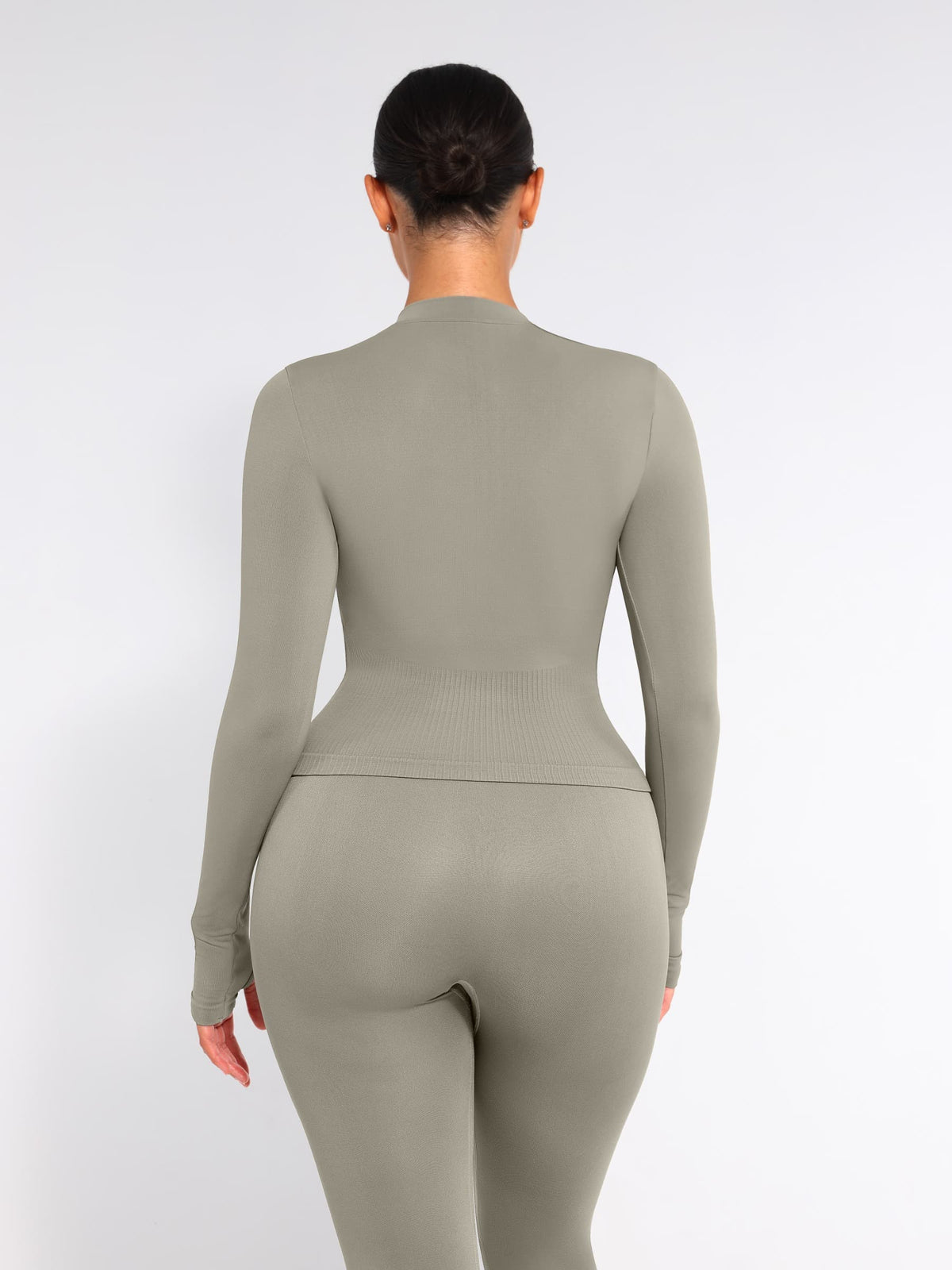 Snatched Seamless Running Top Full Zip Thumb Holes
