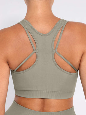 Snatched Seamless Sports Bra Racerback Removable Cups