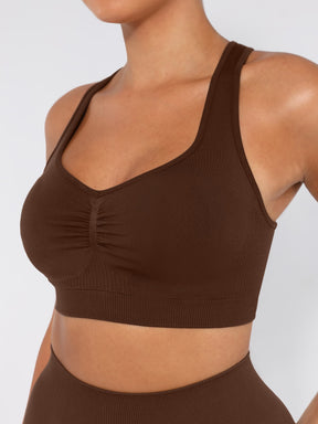 Snatched Seamless Sports Bra Racerback Removable Cups