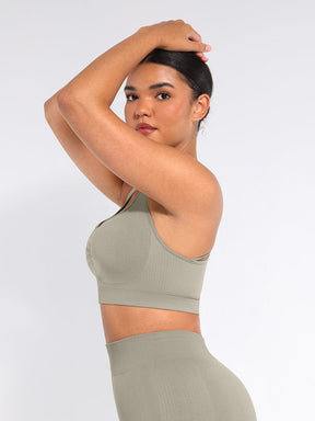 Snatched Seamless Sports Bra Racerback Removable Cups