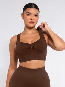 Snatched Seamless Sports Bra Racerback Removable Cups