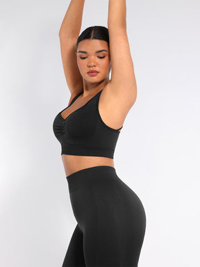 Snatched Seamless Sports Bra Racerback Removable Cups