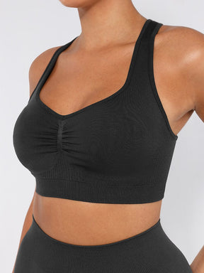 Snatched Seamless Sports Bra Racerback Removable Cups