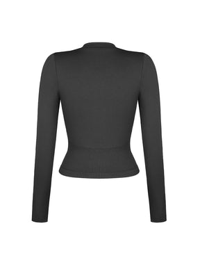 Snatched Seamless Running Top Full Zip Thumb Holes