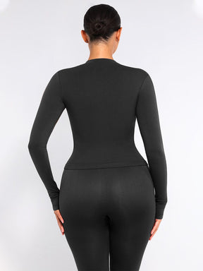 Snatched Seamless Running Top Full Zip Thumb Holes