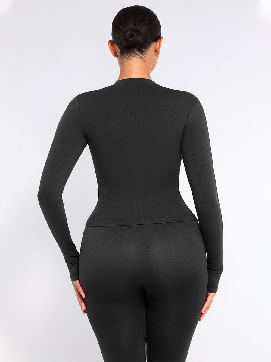 Snatched Seamless Running Top Full Zip Thumb Holes