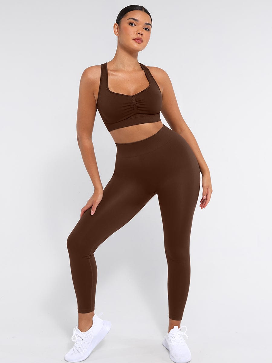 Snatched Seamless Sports Bra Racerback Removable Cups