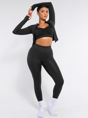 Snatched Seamless Sports Bra Racerback Removable Cups