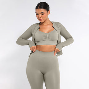 Snatched Seamless Sports Bra Racerback Removable Cups