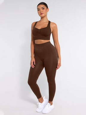 Snatched Seamless Sports Bra Racerback Removable Cups