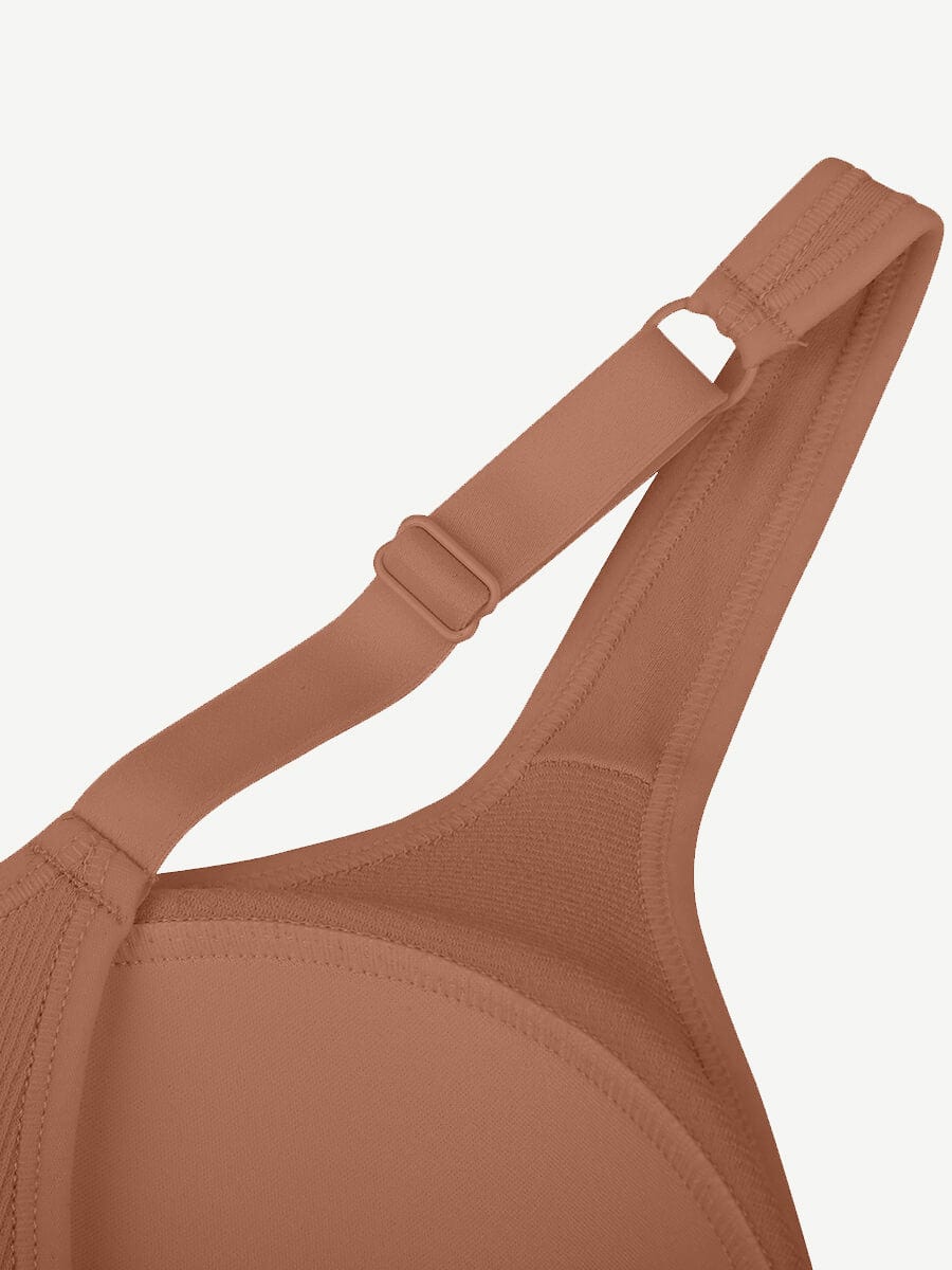 Sujetador sin costuras Snatched con almohadillas fijas y tirantes anchos