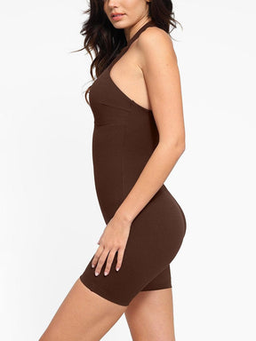 Snatched Halter Romper Waist And Abdomen Shaping