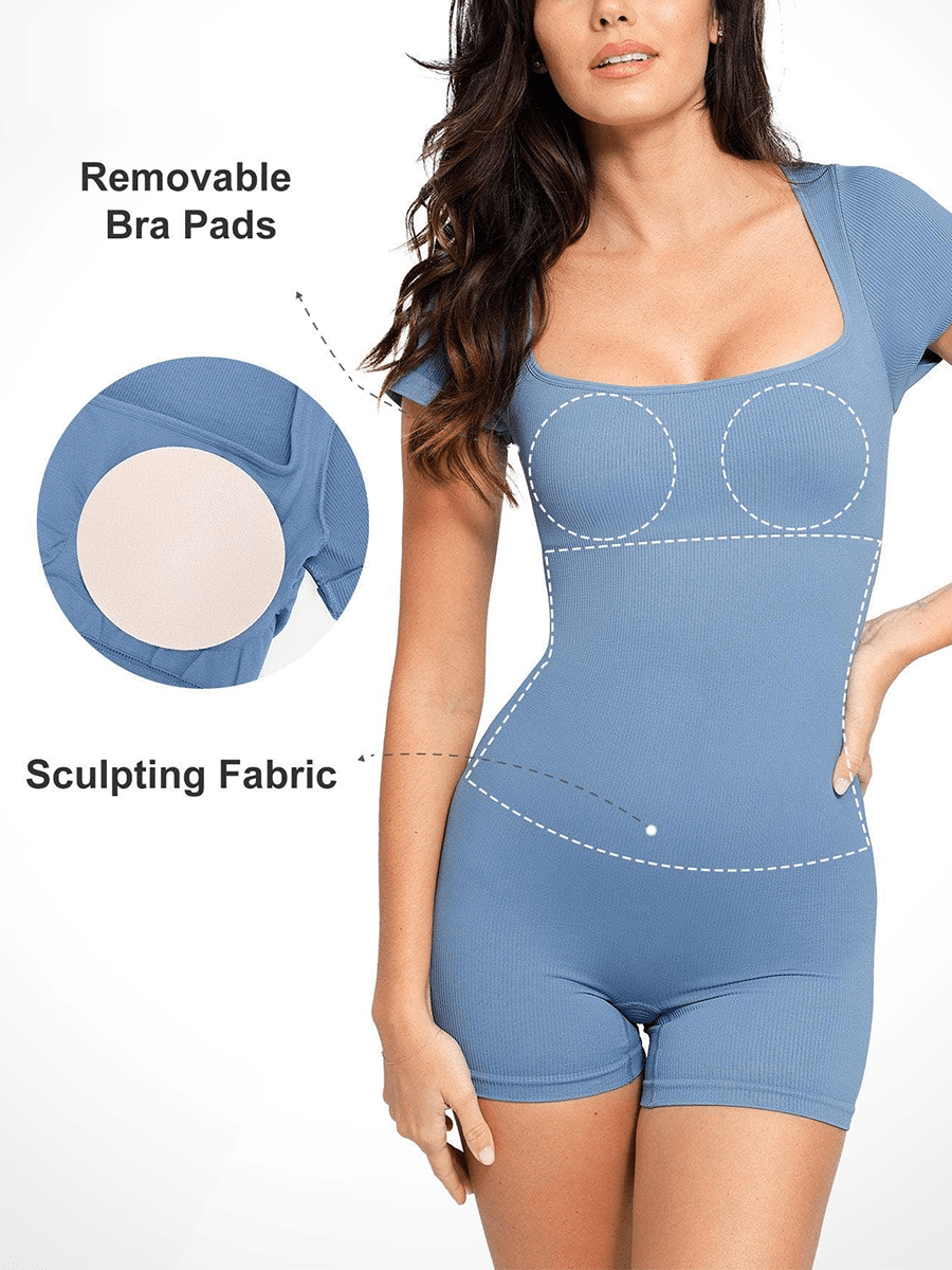 Snatched Seamless Ribbed Sport Romper Eco Friendly