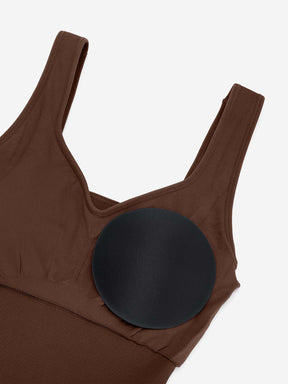 Snatched Seamless Ribbed V Neck Romper