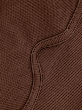 Snatched Seamless Ribbed V Neck Romper