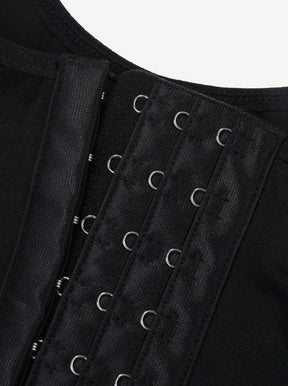 Snatched ull Body Faja Zipper Open Crotch Lace