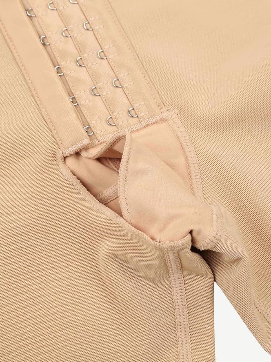 Snatched Full Body Faja Lace Trim Sleeves
