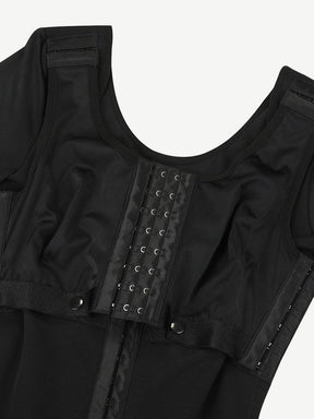 Snatched Full Body Faja Lace Trim Sleeves