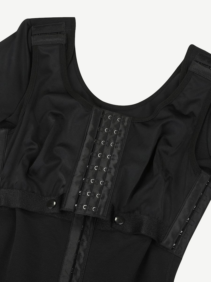 Snatched Full Body Faja Lace Trim Sleeves