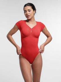 Body de tanga sin costuras con soporte de busto Snatched