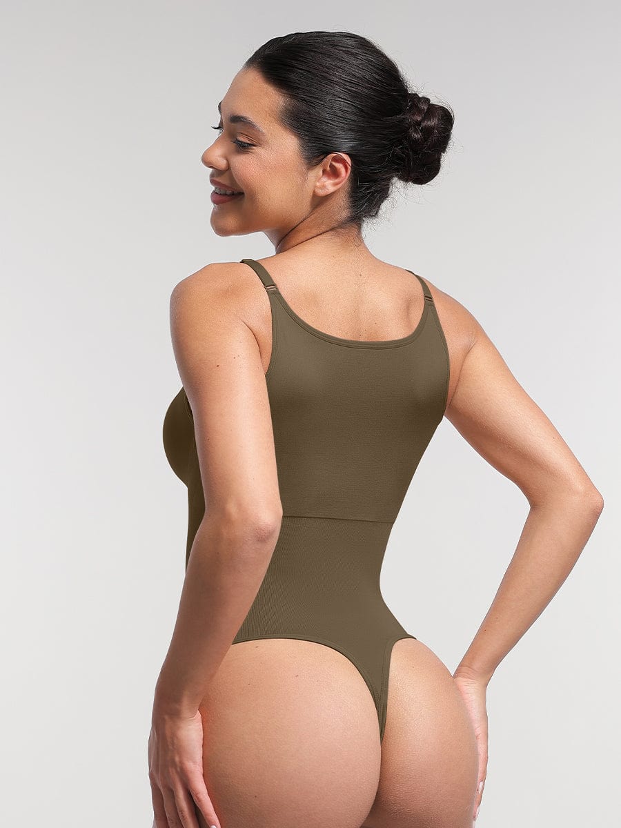 Body tipo tanga sin costuras con almohadillas extraíbles de Snatched