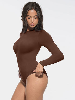 Body de cuello redondo sin costuras con refuerzo a presión de Snatched