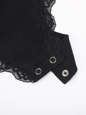 Body de tanga sin costuras con encaje Snatched para control de cintura y abdomen