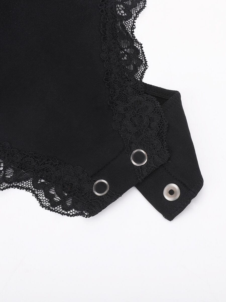 Body de tanga sin costuras con encaje Snatched para control de cintura y abdomen