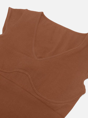 Body de tanga con escote en V profundo sin costuras Snatched con control de cintura y abdomen