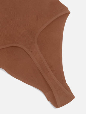 Body de tanga con escote en V profundo sin costuras Snatched con control de cintura y abdomen
