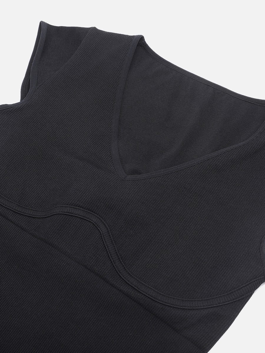 Body de tanga con escote en V profundo sin costuras Snatched con control de cintura y abdomen